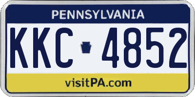 PA license plate KKC4852