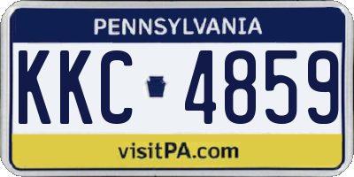 PA license plate KKC4859