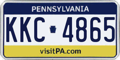 PA license plate KKC4865