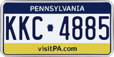 PA license plate KKC4885