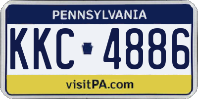 PA license plate KKC4886