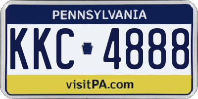 PA license plate KKC4888
