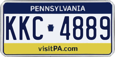 PA license plate KKC4889