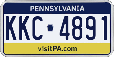 PA license plate KKC4891