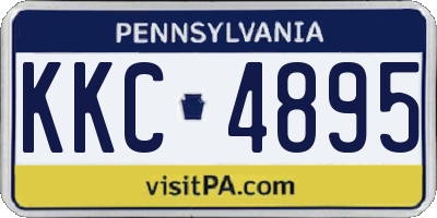 PA license plate KKC4895