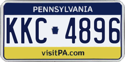 PA license plate KKC4896