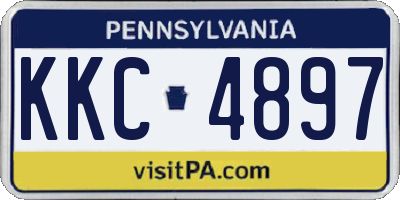 PA license plate KKC4897