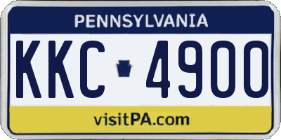 PA license plate KKC4900