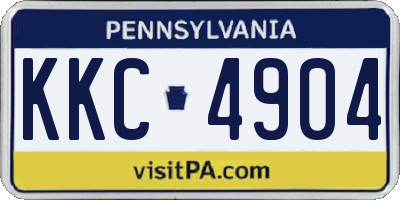PA license plate KKC4904