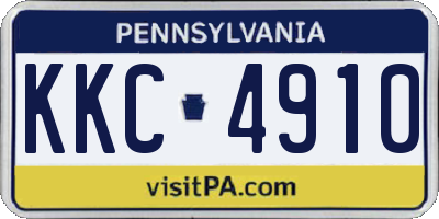PA license plate KKC4910