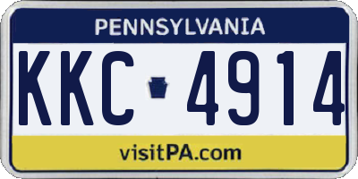 PA license plate KKC4914