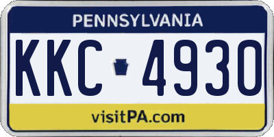 PA license plate KKC4930