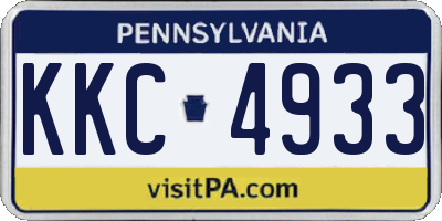 PA license plate KKC4933