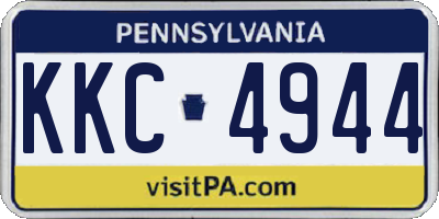 PA license plate KKC4944