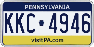 PA license plate KKC4946
