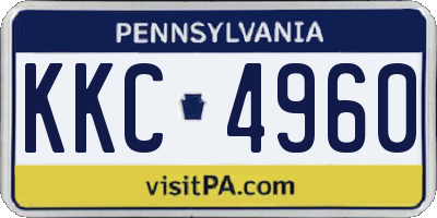 PA license plate KKC4960