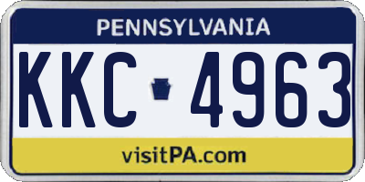 PA license plate KKC4963