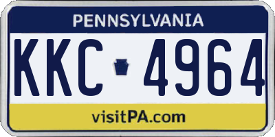 PA license plate KKC4964