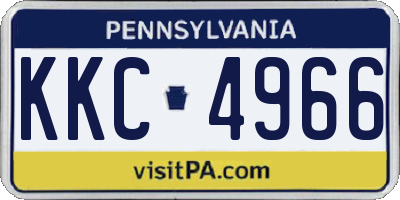 PA license plate KKC4966