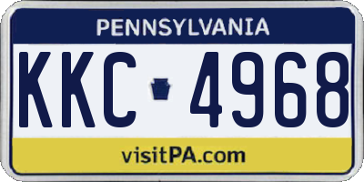 PA license plate KKC4968