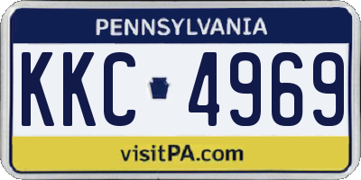 PA license plate KKC4969