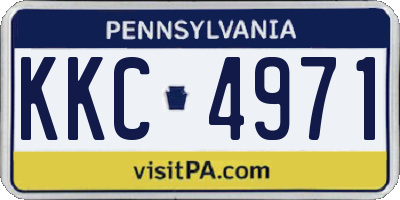 PA license plate KKC4971