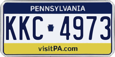 PA license plate KKC4973