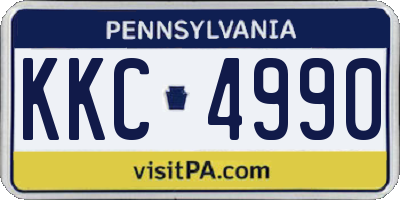 PA license plate KKC4990
