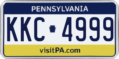 PA license plate KKC4999