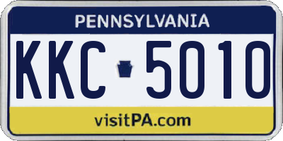 PA license plate KKC5010