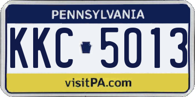 PA license plate KKC5013