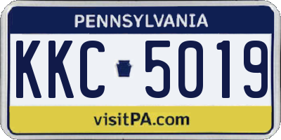 PA license plate KKC5019