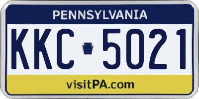 PA license plate KKC5021