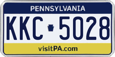 PA license plate KKC5028