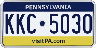 PA license plate KKC5030