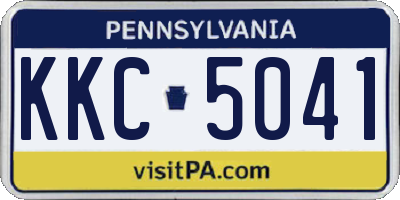 PA license plate KKC5041