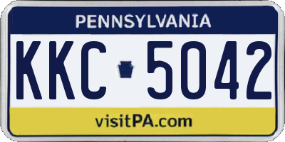 PA license plate KKC5042