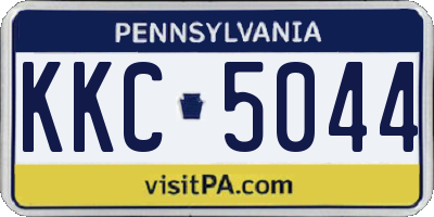 PA license plate KKC5044