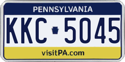 PA license plate KKC5045