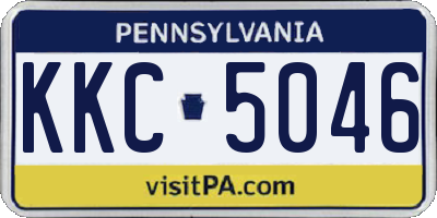 PA license plate KKC5046