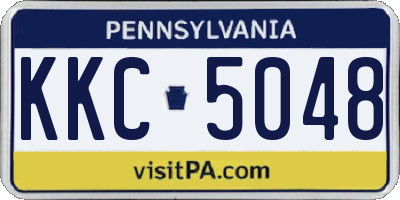 PA license plate KKC5048