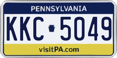 PA license plate KKC5049