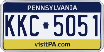 PA license plate KKC5051