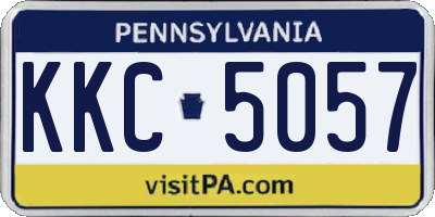 PA license plate KKC5057