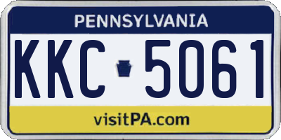 PA license plate KKC5061