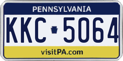 PA license plate KKC5064