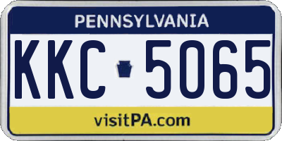 PA license plate KKC5065