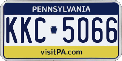 PA license plate KKC5066