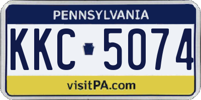 PA license plate KKC5074