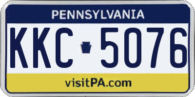 PA license plate KKC5076